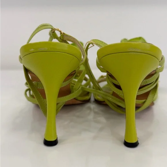 Manolo Blahnik Lime Green Orchid Heels - Picture 10 of 12